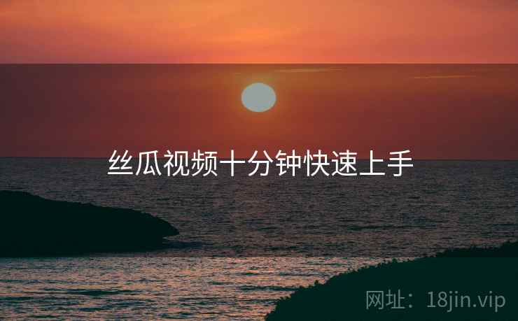 丝瓜视频十分钟快速上手