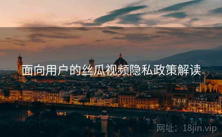 面向用户的丝瓜视频隐私政策解读