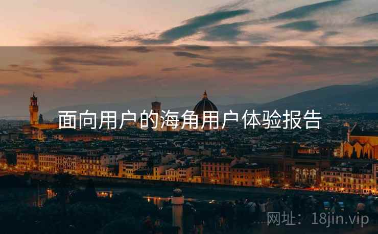 面向用户的海角用户体验报告