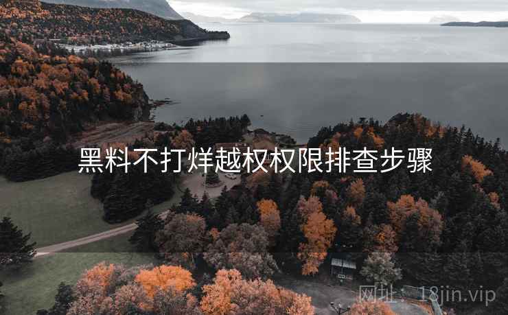 黑料不打烊越权权限排查步骤