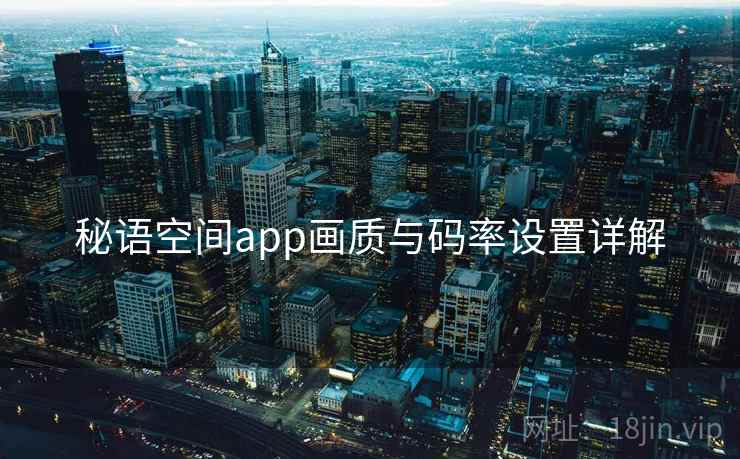 秘语空间app画质与码率设置详解