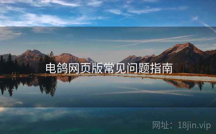 电鸽网页版常见问题指南