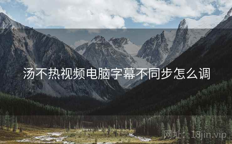 汤不热视频电脑字幕不同步怎么调