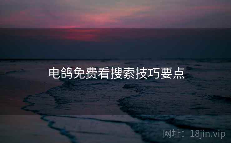 电鸽免费看搜索技巧要点