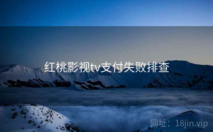 红桃影视tv支付失败排查
