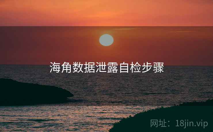 海角数据泄露自检步骤