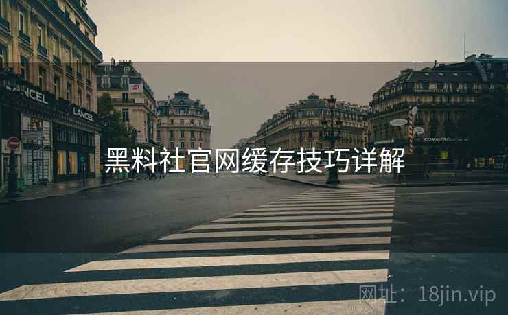 黑料社官网缓存技巧详解