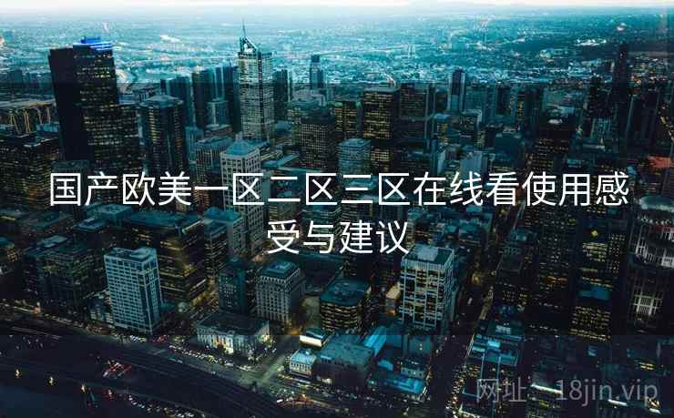 国产欧美一区二区三区在线看使用感受与建议